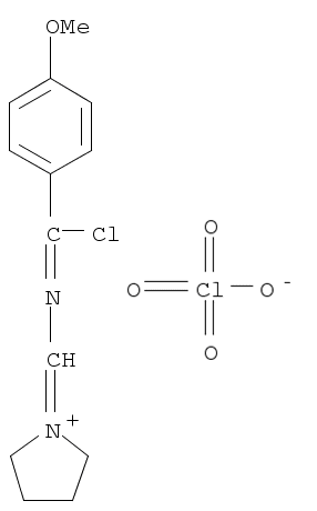 Pyrrolidinium,1-[[[chloro(4-methoxyphenyl)methylene]amino]methylene]-, perchlorate